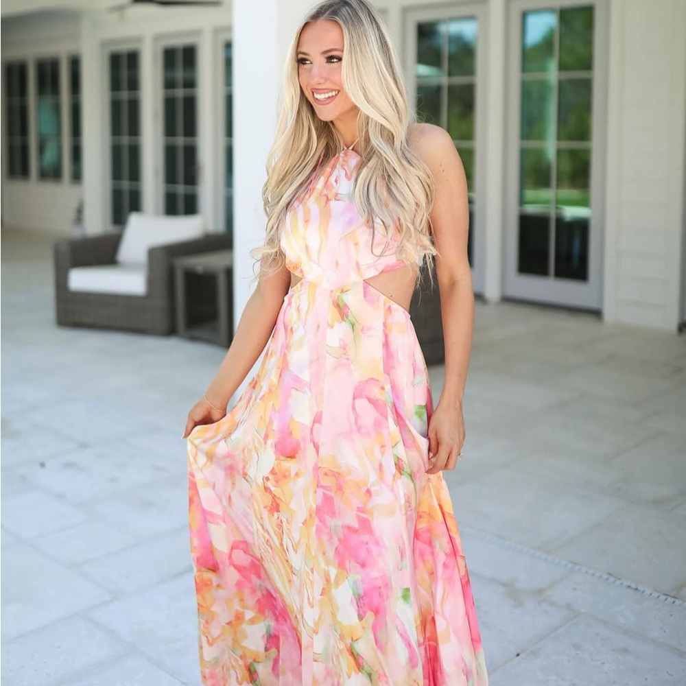 Watercolor Women's Long Dress